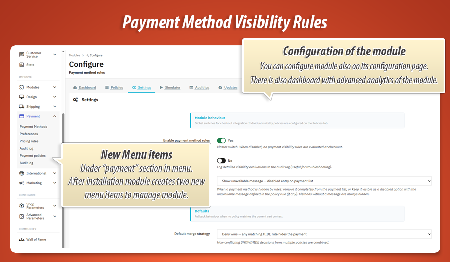 Image 10: Conditional Payment Method Rules