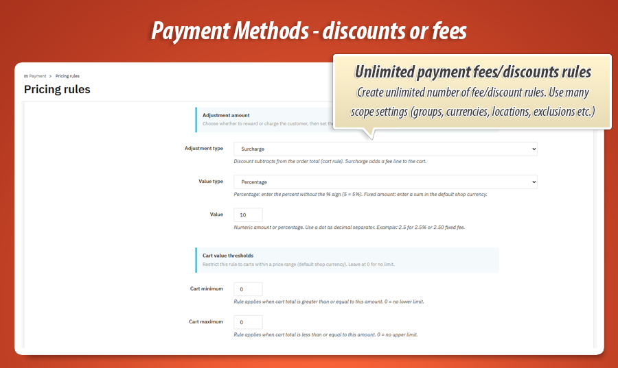 Image 13: Payment Discount or Fee