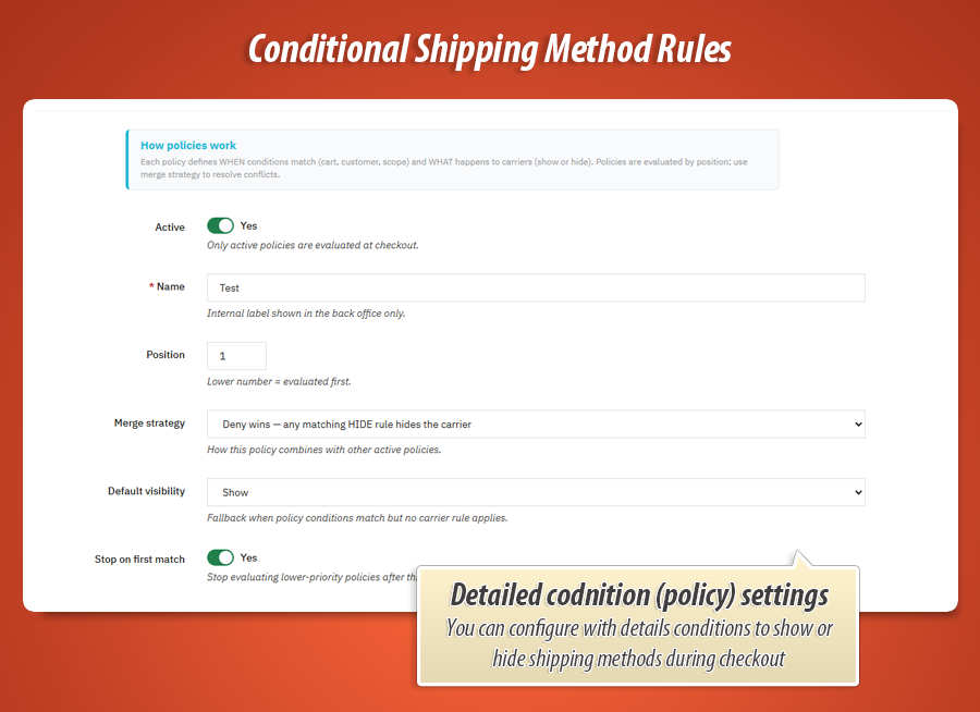 Image 6: Conditional Shipping Method Rules