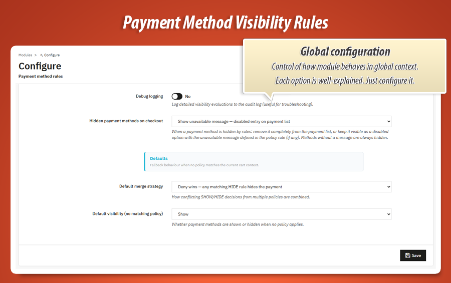 Image 4: Conditional Payment Method Rules