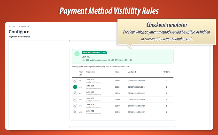 Image 2: Conditional Payment Method Rules