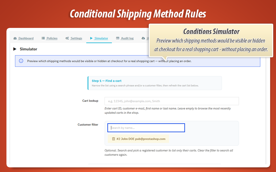 Image 3: Conditional Shipping Method Rules