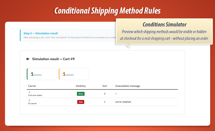 Image 1: Conditional Shipping Method Rules