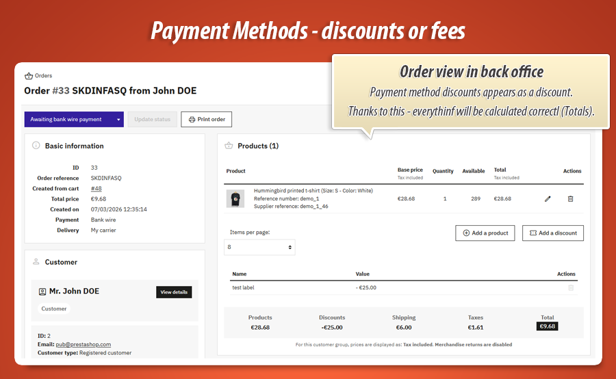 Image 1: Payment Discount or Fee