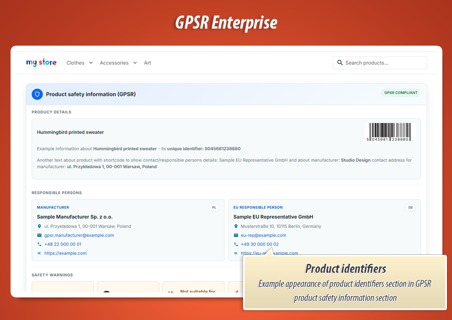 Fotka 1: Súlad GPSR Enterprise