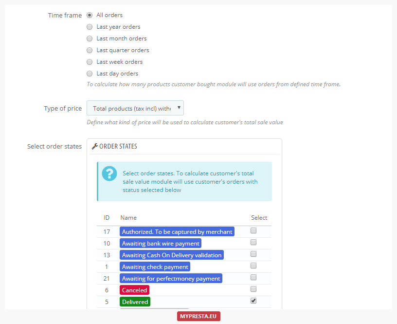 cumulative discounts order states